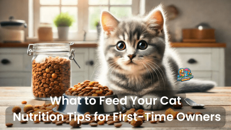 A bowl of premium dry cat food on a wooden floor.